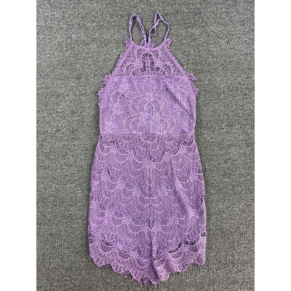 Free People Intimately Purple Lace Dress Boho Festival Mini Small Petite‎